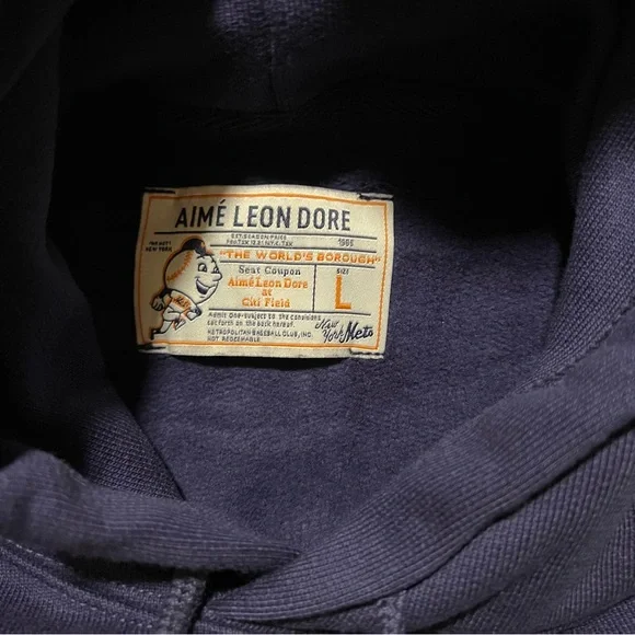Aime Leon Dore ALD New York Mets Big Logo Hoodie Hooded in